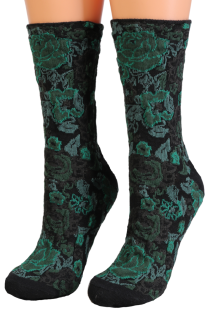 Pierre Mantoux DRAKE rohelise lillemustriga sokid | Sokisahtel