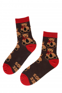 FREE HUGS socks with bear pattern | Sokisahtel