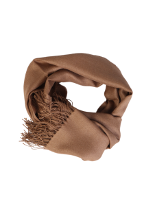 Alpaca wool and silk dark camel shawl | Sokisahtel