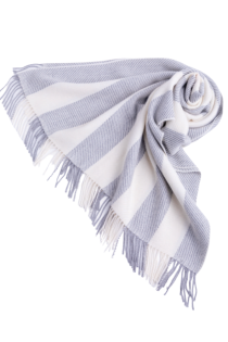 Alpakavillane triibulise mustriga hõbehall pleed | Sokisahtel