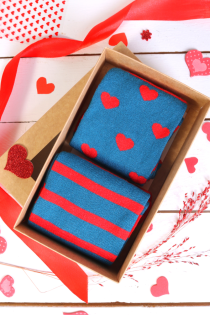 Подарочный набор на День друга из 2 пар ярких и уютных разнопарных носков PURE LOVE | Sokisahtel
