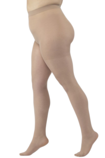 QUEEN plus size 30 DEN beige tights | Sokisahtel