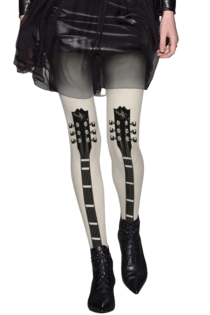 QUITAR print tights for music lovers 