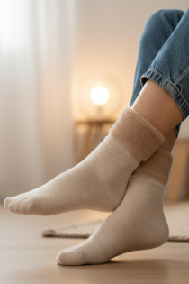 RAGNE pehme äärega beežid sokid | Sokisahtel