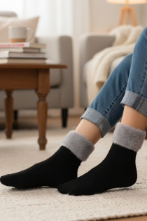 RAGNE pehme äärega musta värvi sokid | Sokisahtel