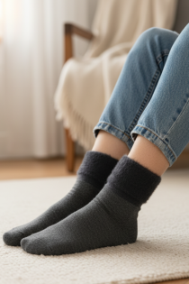 RAGNE pehme äärega tumehallid sokid | Sokisahtel