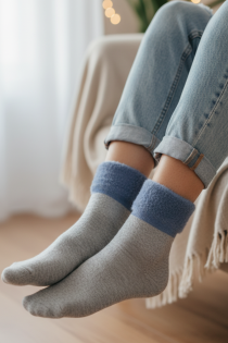 RAGNE pehme sinise äärega hallid sokid | Sokisahtel