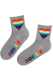 RAINBOW hallid vikerkaarega puuvillased sokid | Sokisahtel