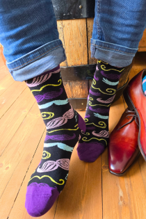 REGAN moustache cotton socks | Sokisahtel