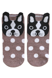 REX bulldog polka dot low-cut socks | Sokisahtel