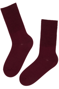 RIINA burgundy wool socks | Sokisahtel