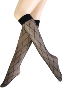 ROMBO black sheer knee-highs | Sokisahtel