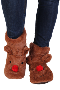 RUDOLPH brown soft slippers | Sokisahtel