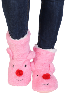 RUDOLPH pink soft slippers | Sokisahtel