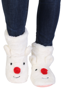 RUDOLPH white soft slippers | Sokisahtel
