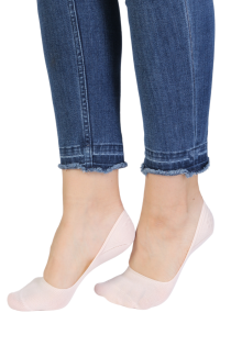 Женские хлопковые носки-следки бежевого цвета RUN | Sokisahtel