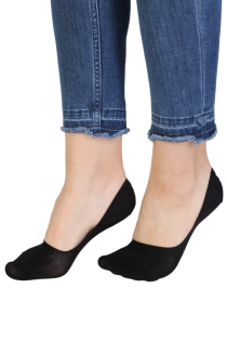 RUN black cotton footies for women | Sokisahtel