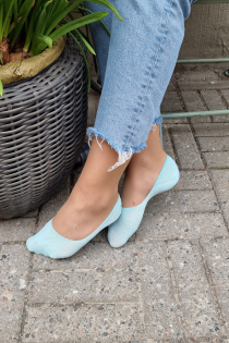 Женские хлопковые носки-следки мятно-голубого цвета RUN | Sokisahtel