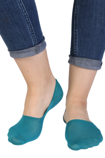 Хлопковые носки-следки темно-бирюзового цвета RUN | Sokisahtel