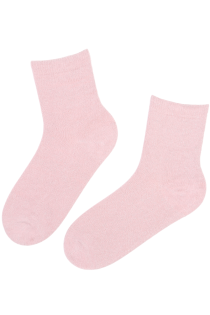 Хлопковые пушистые носки светло-розового цвета с блеском SÄDE | Sokisahtel