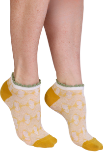 SAMANTHA yellow low-cut cotton socks | Sokisahtel