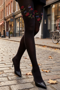 Pierre Mantoux SAMIA lillelise mustriga sukkpüksid | Sokisahtel