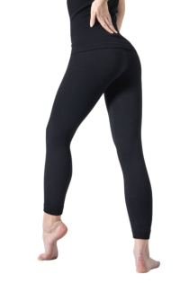 SARA black microfibre leggings for women | Sokisahtel