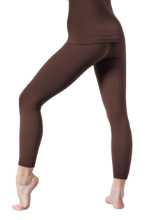 SARA brown microfibre leggings for women | Sokisahtel
