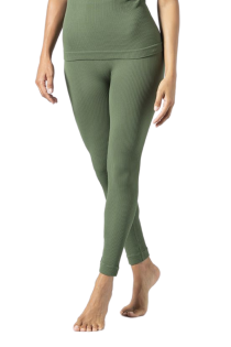 SARA green microfibre leggings for women | Sokisahtel