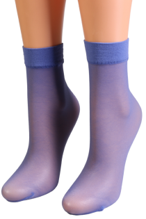 Sarah Borghi BRAVA blue sheer socks | Sokisahtel