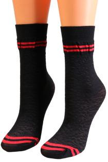 Sarah Borghi CORYNN black sheer socks | Sokisahtel