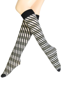 Sarah Borghi LINDA striped knee-highs | Sokisahtel