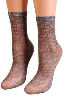 Sarah Borghi MADDY sheer print pattern socks | Sokisahtel