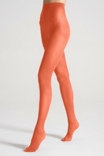 Женские фантазийные колготки кораллово-оранжевого цвета STIINA CORAL 40DEN | Sokisahtel