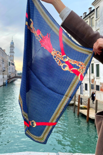 SCARF tumesinine kirju kaelarätik | Sokisahtel