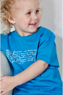 Children's blue T-shirt MINU ARM (my love) | Sokisahtel