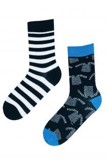 Хлопковые носки сине-белого цвета с морской тематикой для мужчин и женщин SEAMAN (моряк) | Sokisahtel