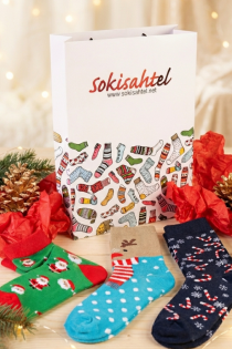 SECRET SANTA jõulusokkide MIX 3 paari | Sokisahtel