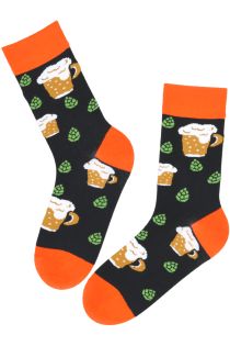 SILVER black color cotton beer lover socks | Sokisahtel