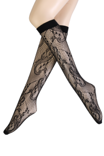 SISSI black fishnet knee-highs | Sokisahtel