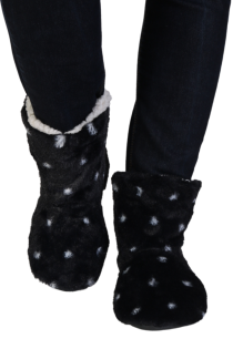 SOFTY warm black slippers | Sokisahtel