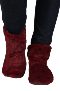 SOFTY soft burgundy colored slippers | Sokisahtel