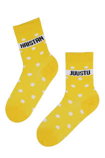 HAISTAN JUUSTU yellow cotton socks | Sokisahtel