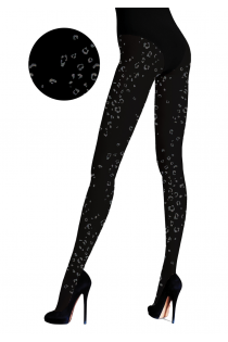 MACULATO black cheetah pattern tights | Sokisahtel