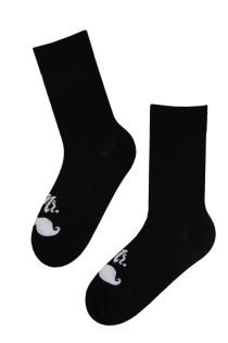 MISTER "MR" black socks with silver thread for men | Sokisahtel