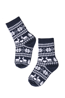 NORTH POLE blue cotton socks for kids | Sokisahtel