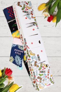 Подарочный набор-сюрприз ко Дню Матери из 7 пар женских носков на каждый день недели PARIM EMA (Лучшая мама) | Sokisahtel