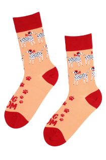 DOG MOM orange socks for dog owners | Sokisahtel