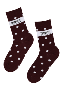 KIRSS TORDIL cherry red cotton socks | Sokisahtel