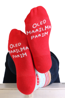 "OLED MAAILMA PARIM" socks | Sokisahtel